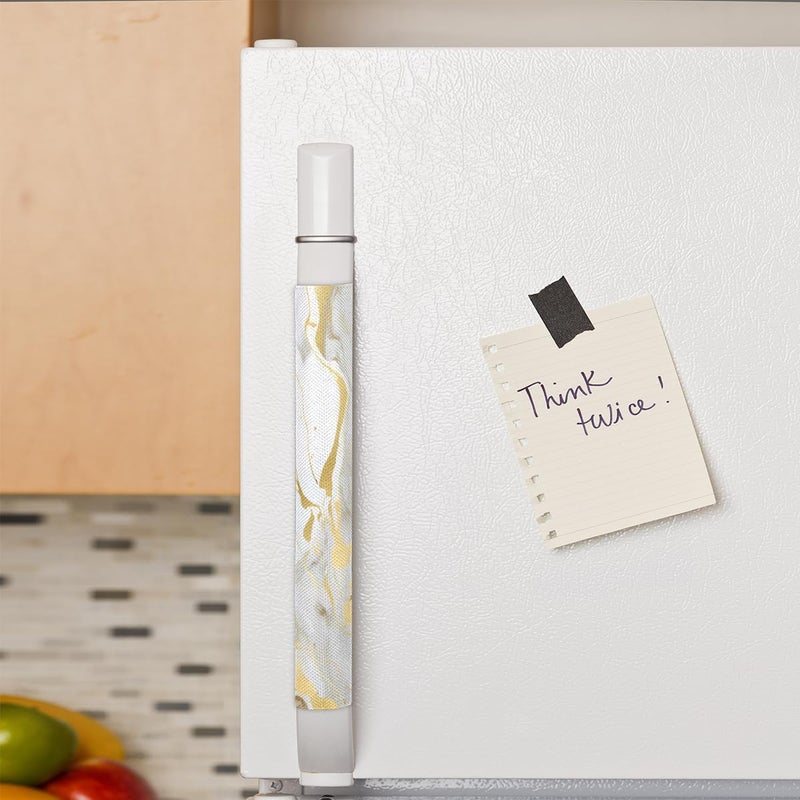 DXTKWL Marble Golden Texture Refrigerator Door Handle Covers Set of 2 Kitchen Appliance Handle Covers Protector for Fridge Microwave Stove Oven Dishwasher - Image 3